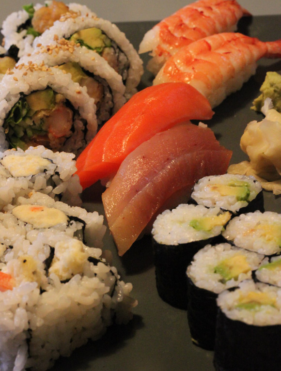 Sushi at Sushi Q Tea Cafe