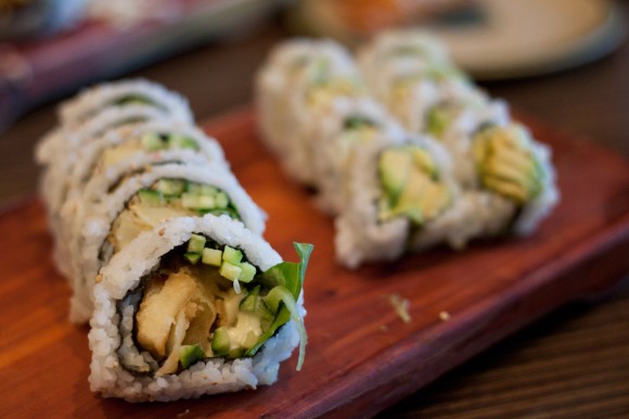 Yam Tempura Roll and Avocado Roll. Both were yummy!
