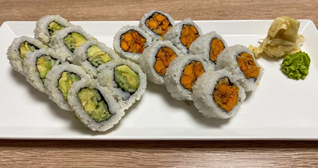 Avocado Roll and Yam Tempura Roll