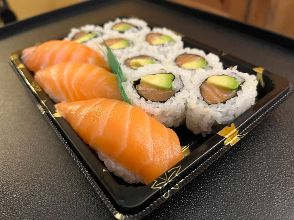 Salmon Avocado and Salmon Nigiri